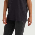 Burton Durable Goods Short Sleeve T-Shirt 2023 - A black t-shirt with yellow lettering and a white line under the word "Durable".