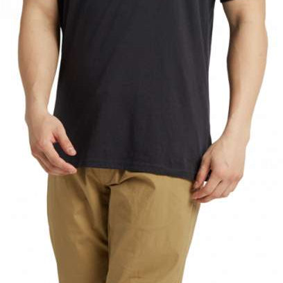 Burton Durable Goods Short Sleeve T-Shirt 2023 - A black t-shirt with yellow lettering and a white logo on the chest.