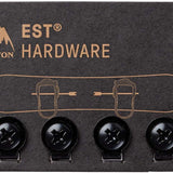 Burton EST Binding Hardware Set 2023 - Black bindings with silver buckles.
