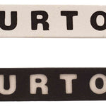 Burton Foam Mat Snowboard Stomp Pad - A rectangular foam mat with rounded corners, featuring the word "BURTON" in bold black letters across its top surface.