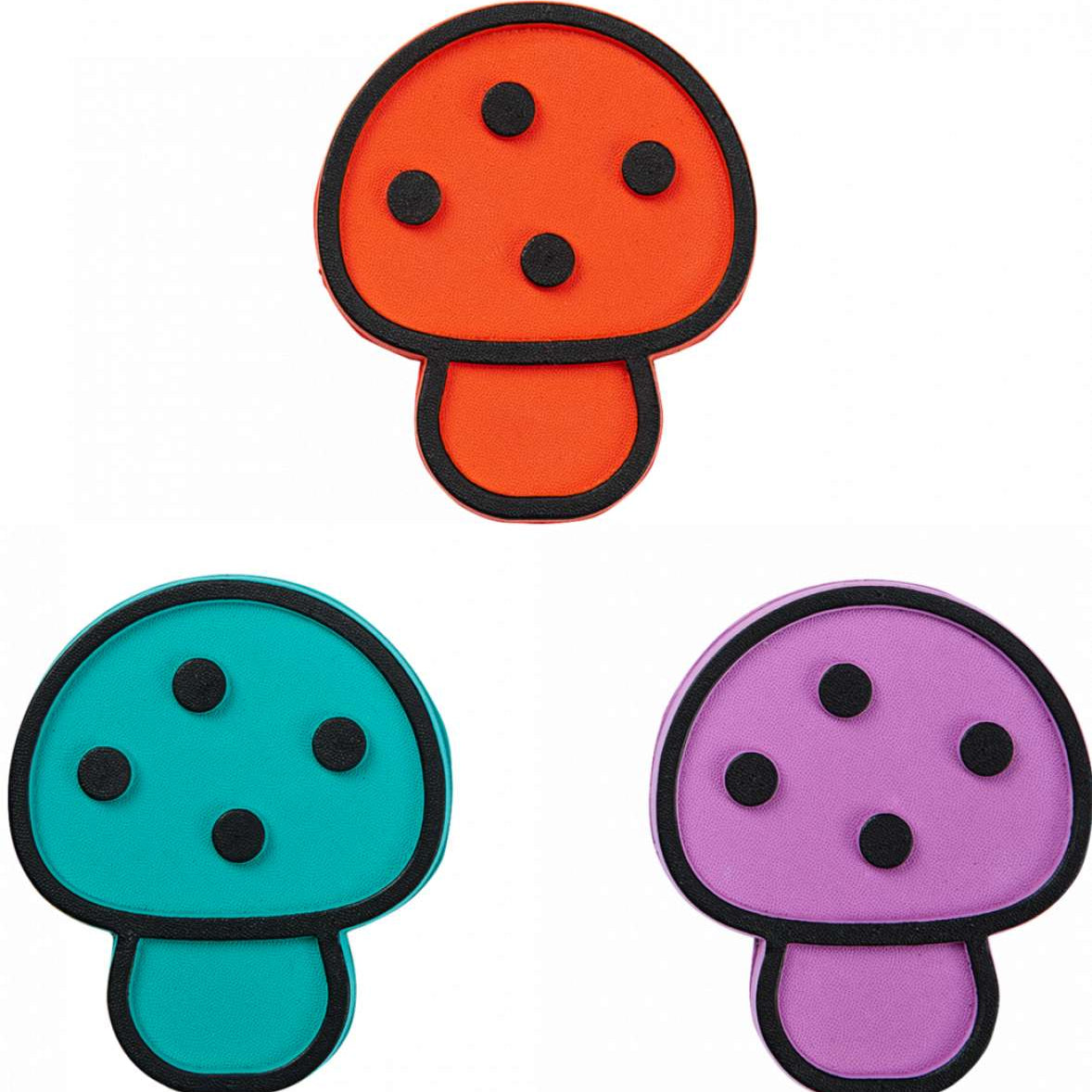 Burton Foam Mat Stomp Pad 2024 - A foam mat with a black border and four circular cutouts, featuring a solid brown color on top and a lighter brown underside.