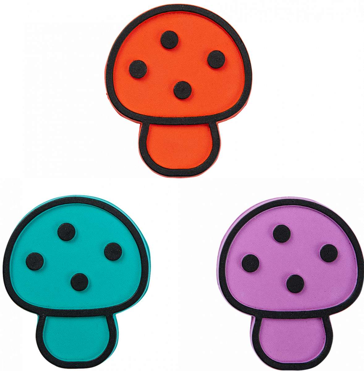 Burton Foam Mat Stomp Pad 2024 - A foam mat with a black border and four circular cutouts, featuring a solid brown color on top and a lighter brown underside.