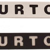 Burton Foam Mat Stomp Pad 2024 - A rectangular foam mat with rounded corners, featuring a solid light gray color and the word "BURTON" in large dark gray letters across its top surface.