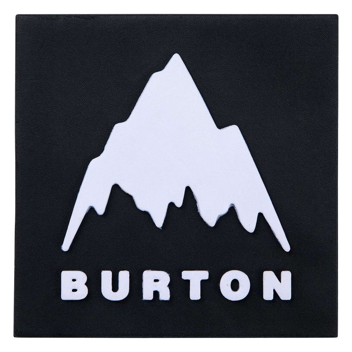 Burton Foam Mat Stomp Pad 2024 - A black foam mat with a white logo and text that reads "BURTON" in bold letters.