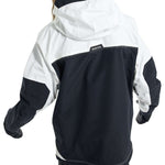Burton Frostner 2L Jacket 2024 - A black jacket with a white stripe on the sleeve and a hood.
