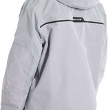 Burton Frostner 2L Jacket 2024 - A light gray jacket with a black stripe across the chest and hood.