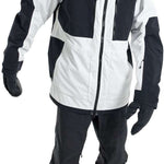 Burton Frostner 2L Jacket 2024 - A white jacket with black accents and a zippered chest pocket.