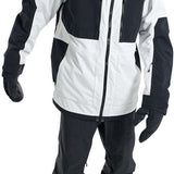 Burton Frostner 2L Jacket 2024 - A white jacket with black accents and a zippered chest pocket.