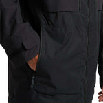 Burton Frostner 2L Jacket 2024 - A black jacket with a zippered chest pocket and adjustable cuffs.