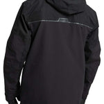 Burton Frostner 2L Jacket 2024 - A black jacket with a hood and reflective stripe across the chest.
