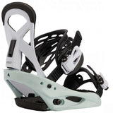 Burton - Junior's Smalls Snowboard Binding 2023 is a light blue and white binding with black straps.