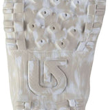 Burton Junior's Grom BOA Snowboard Boot 2024 - White snowboard boot with a red logo on top and black laces.