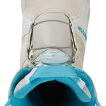 Burton - Junior's Grom BOA Snowboard Boot 2024 is shown from a top-down perspective, with white laces and a light blue logo on the side.