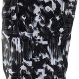 Burton Kid's Mini Grom Snowboard Boot 2024 - Black snowboard boot with a white pattern and red accents on top.