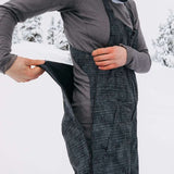 Burton Women's AK Gore-Tex Kimmy Bib Pant 2023 - Black bib with white dots and a black strap over the shoulder.