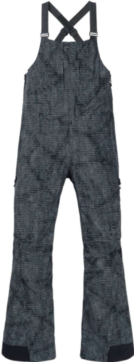 Burton Women's AK Gore-Tex Kimmy Bib Pant 2023 - Black bib with white stitching and silver buckles.
