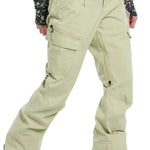 Burton Women's Gloria 2 Layer Stretch Pant 2024 - Black snow pants with a subtle white pattern on the side pockets and belt loops.