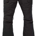 Burton Women's Gloria 2 Layer Stretch Pant 2024 - Black pants with a subtle floral pattern on the side pockets and belt loops.