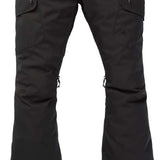 Burton Women's Gloria 2 Layer Stretch Pant 2024 - Black pants with a subtle floral pattern on the side pockets and belt loops.