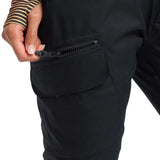 Burton Women's Gloria 2 Layer Stretch Pant 2024 - Black pants with a zippered pocket on the back right side.