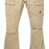 Burton Women's Gloria GORE-TEX 2L Pant 2024 - Beige snow pants with a small black logo on the left thigh featuring a mountain peak and the word "BURTON" in white.