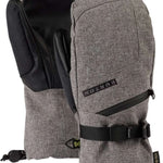 Burton Ladies GORE-TEX Mittens - Mittens are light gray with black trim and a small yellow logo on the cuff.