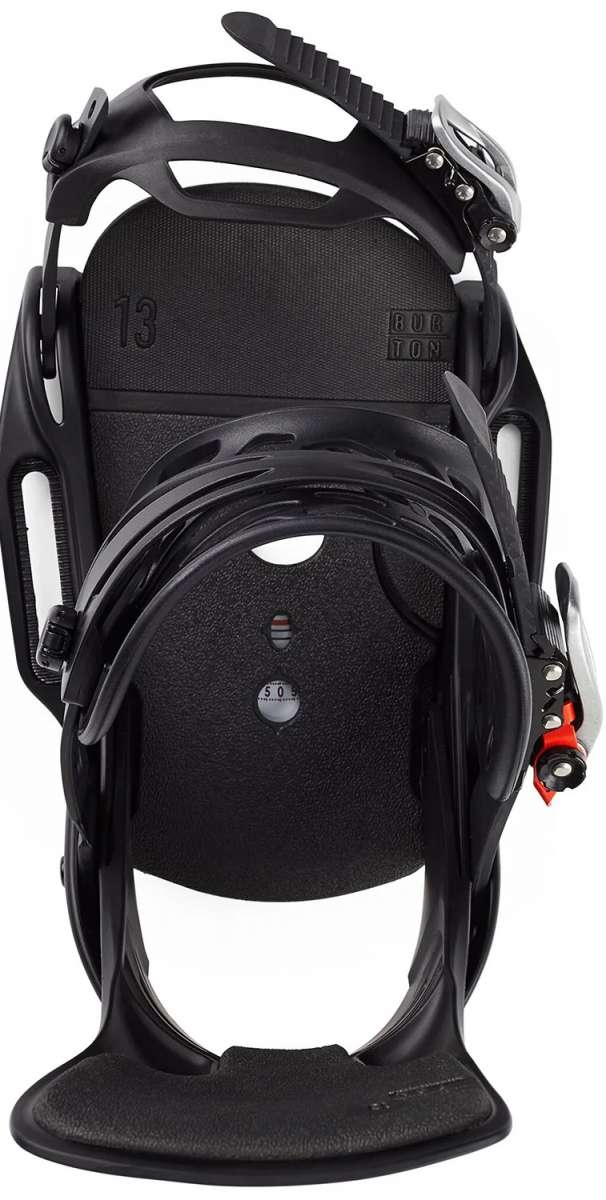 Burton Women's Lexa EST Snowboard Binding 2024 - Black snowboard binding with a sleek, modern design and silver buckles.