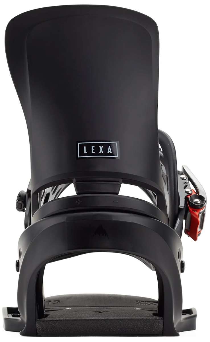 Burton Women's Lexa EST Snowboard Binding - A black snowboard binding with a white logo on the strap that says "BURTON" in bold letters.
