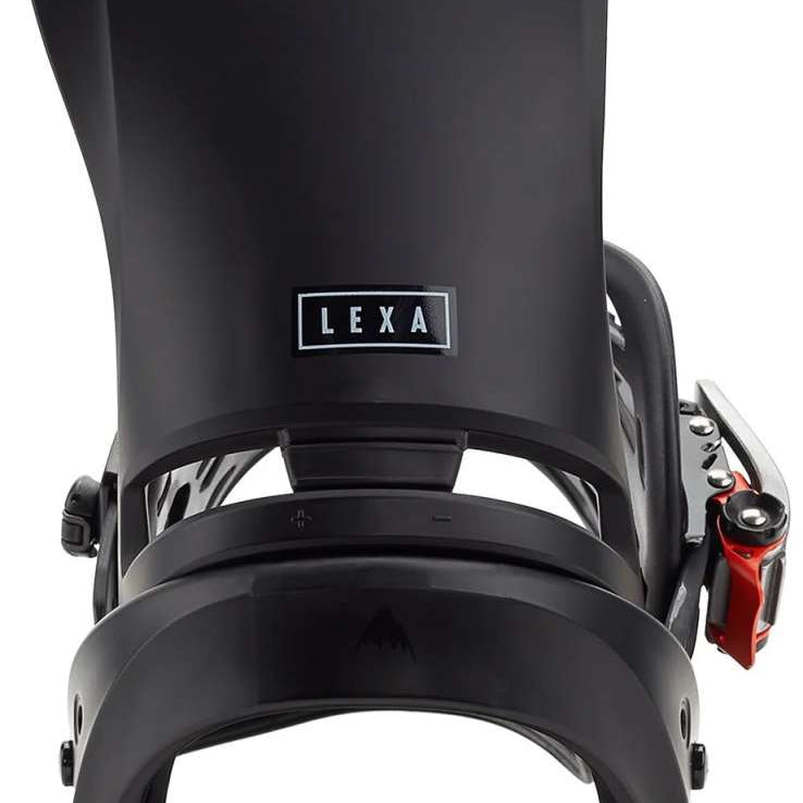 Burton Women's Lexa EST Snowboard Binding - A black snowboard binding with a white logo on the strap that says "BURTON" in bold letters.