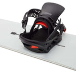 Burton Women's Lexa X Snowboard Binding - A black and red snowboard binding with a white logo on top of a light gray background.