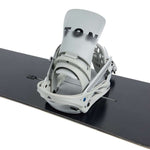 Burton Women's Lexa X Snowboard Binding 2024 - A women's snowboard binding with a sleek black base and silver buckles.