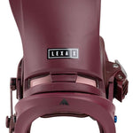 Burton Women's Lexa X Snowboard Binding - A maroon snowboard binding with a black logo featuring white lettering that reads "LEXA X".