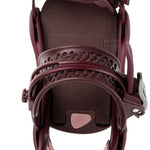 Burton Women's Lexa X Snowboard Binding - 2024 model binding with a sleek black base and silver buckles.