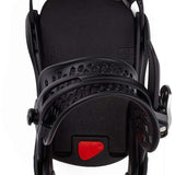 Burton Women's Lexa X Snowboard Binding - 2024 model binding with a sleek black base and silver buckles.