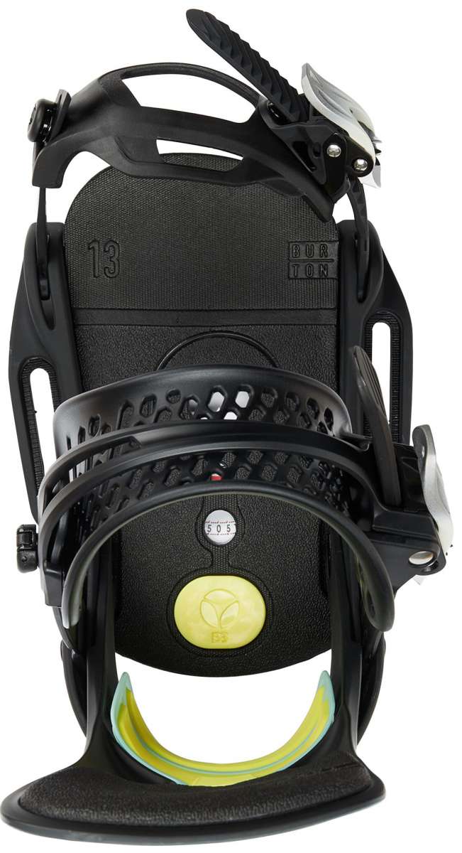 Burton Women's Lexa X EST Snowboard Bindings 2022 - Black bindings with silver screws and buckles.