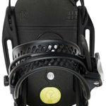 Burton Women's Lexa X EST Snowboard Bindings 2022 - Black bindings with silver screws and buckles.