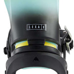 Burton Women's Lexa X EST Snowboard Bindings - A black snowboard binding with a yellow strap and buckle.