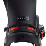 Burton Women's Lexa X EST Snowboard Bindings - Black bindings with red accents and a black strap.