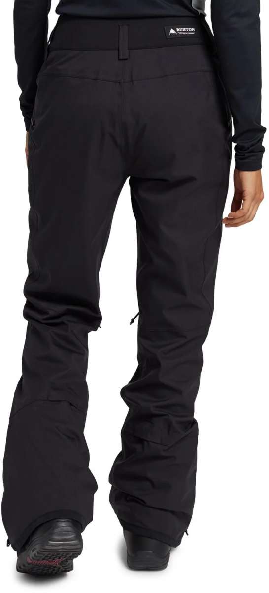 Burton Women's Marcy High Rise Stretch Pants 2024 - Black snow pants with a white logo on the back waistband.