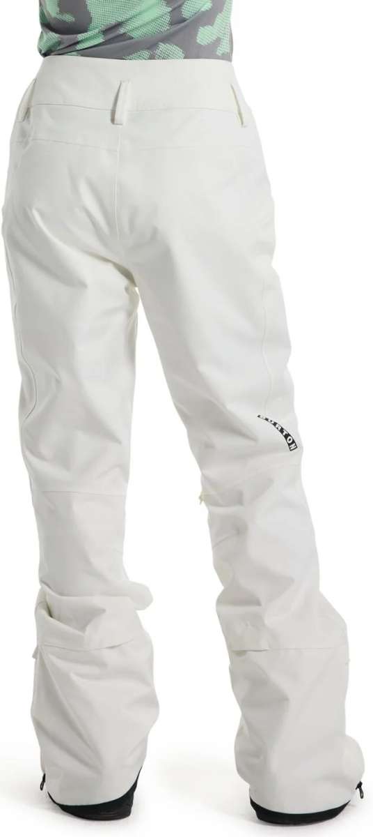 Burton Women's Marcy High Rise Stretch Pants 2024 - White snow pants with a high rise waist and stretch material.
