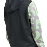 Burton Women's Oak Pullover Hoodie - A black hoodie with a white logo on the left chest and a drawstring hood.