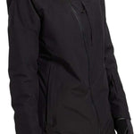 Burton Women's Pillowline GORE-TEX Insulated Jacket 2024 - A black insulated jacket with a hood and zippered pockets.