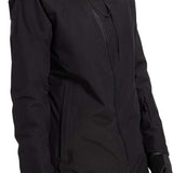 Burton Women's Pillowline GORE-TEX Insulated Jacket 2024 - A black insulated jacket with a hood and zippered pockets.