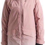 Burton Women's Prowess 2.0 2L Jacket 2024 - A dusty rose-colored jacket with a hood and multiple pockets, featuring a zipper down the front.