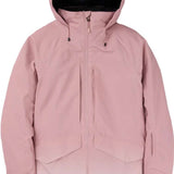 Burton Women's Prowess 2.0 2L Jacket 2024 - A dusty rose-colored jacket with a hood and two zippered pockets on the front.