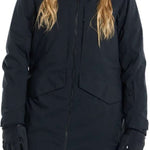 Burton Women's Prowess 2.0 2L Jacket 2024 - A black jacket with a hood, zippered pockets and adjustable cuffs.
