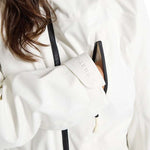 Burton Women's Pyne 2L Shell Jacket 2024 - A white jacket with a black zipper and logo on the left chest.