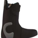 Burton Women's Ritual BOA Snowboard Boot 2024 - A black snowboard boot with a textured pattern on the side and a blue logo on the tongue.