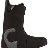 Burton Women's Ritual BOA Snowboard Boot 2024 - A black snowboard boot with a textured pattern on the side and a blue logo on the tongue.