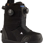 Burton Women's Ritual Step On Boot 2024 - Black snowboard boots with a textured pattern on the upper and silver buckles.